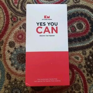 NEW Kitchen Mama Yes You Can One-Touch Can Opener Red